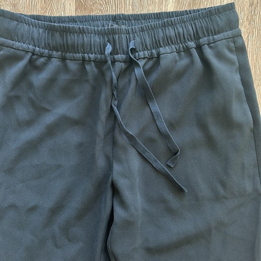 J.Crew 365 Crepe High Rise Jogger Pants Black Size 10 Pull-On Ankle Tapered - Picture 3 of 7
